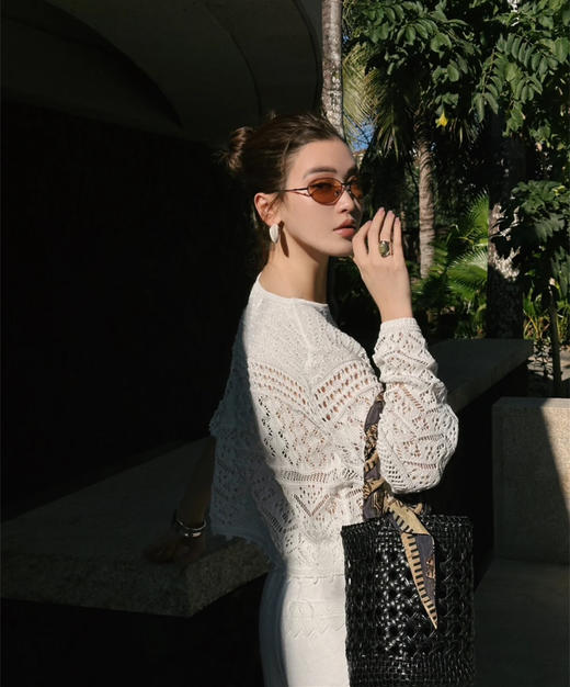 鄂尔多斯同款镂空罩衫04232 商品图7