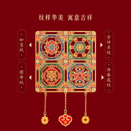 【故宫书签】天花纹样金属书签古典中国风博物馆文创毕业礼物伴手礼 商品图1