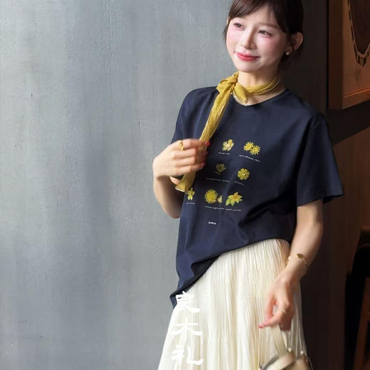 【部分现货】良木礼花朵T恤（99120） 商品图0
