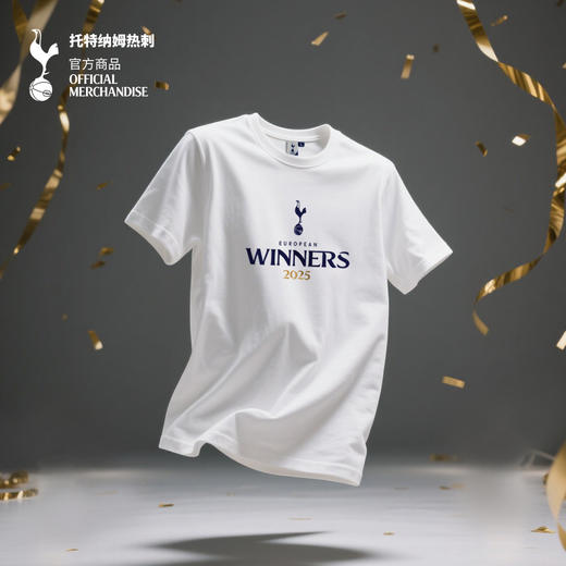 【官方正版】托特纳姆热刺俱乐部 | 2025夺冠T恤蓝白双色棉质短袖舒适 商品图1