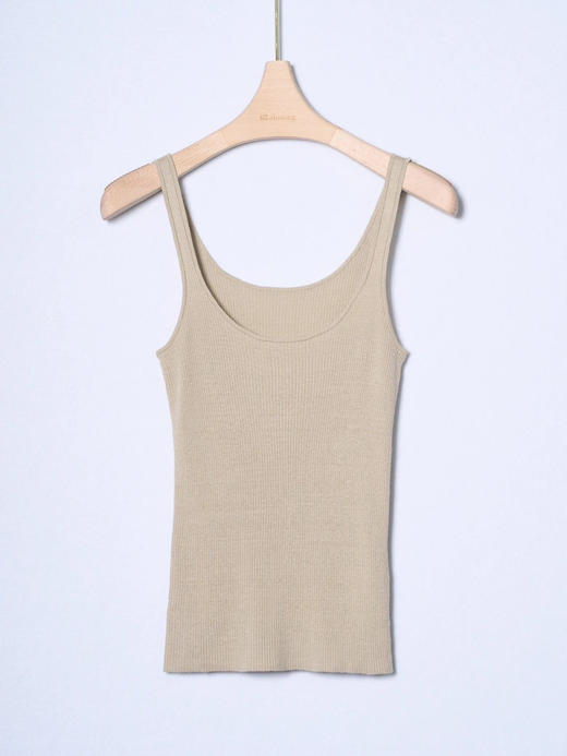 女士真丝亚麻背心 商品图0