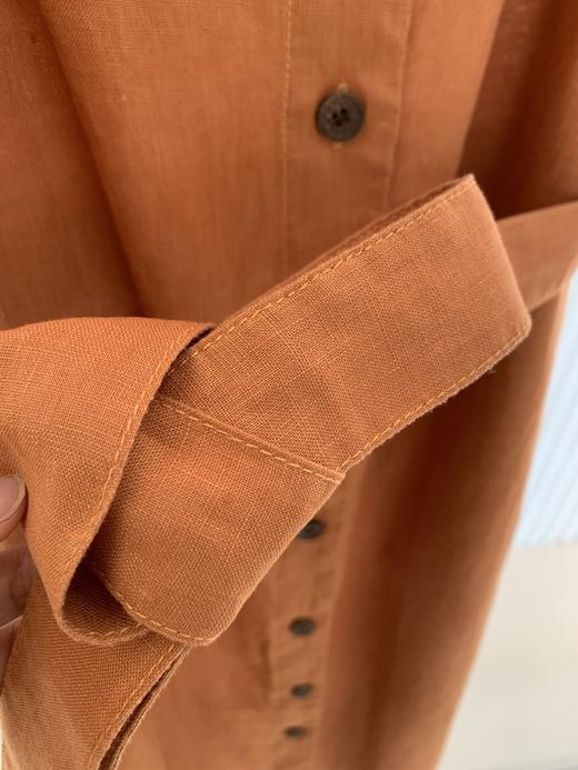 【高品质私服】【IC亚麻平纹V领长款连衣裙】裙型大气利落，巧妙修饰身材G1379-CC【无标出货 介意慎拍】 商品图13