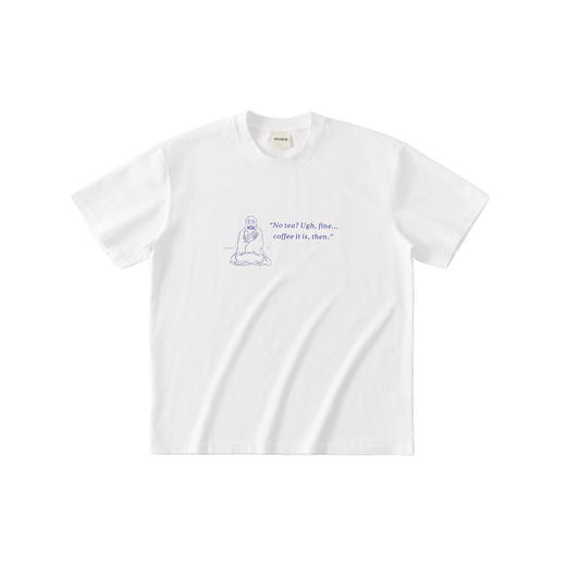 吃茶去chichaqu2025新款全棉圆领短袖T恤男女宽松印花 商品图4