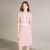 IWY/粉色小香风短袖连衣裙女夏季新款时尚气质商务主持人上镜正装Q1327 商品缩略图1