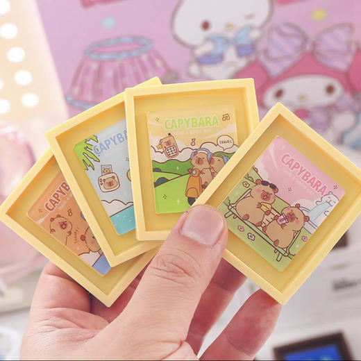 高颜值卡皮巴拉冰箱贴磁性贴软萌可爱相框画迷你冰箱贴（图案随机） 商品图1