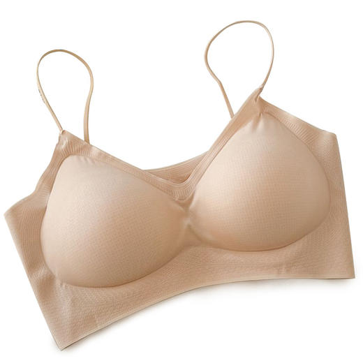 雀说隐形高弹裸感细肩带无痕内衣女小胸聚拢不空杯无钢圈美背文胸薄款AL1203 商品图3