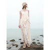三彩2025夏季新款假两件吊带裙网纱拼接A字长裙度假风M 商品缩略图1