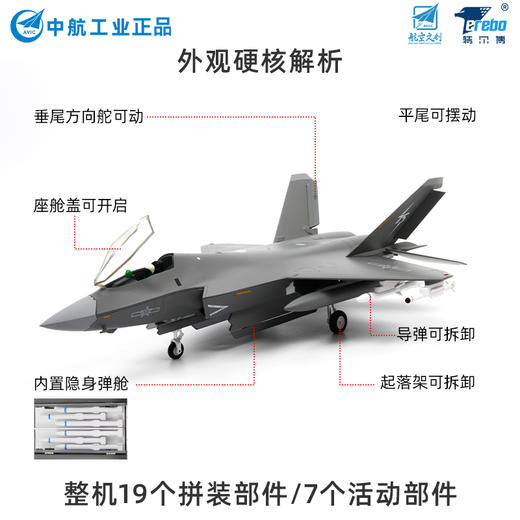【向海图强 剑指深蓝】1:48歼35战斗机模型精品版 合金仿真航空飞机 商品图11