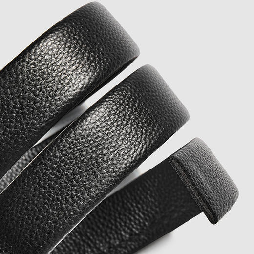 【婚礼季】柒牌皮带男士2025年新款自动扣商务正装头层牛皮真皮荔枝纹裤腰带129P70160 商品图3