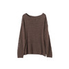 VIMAGE纬漫纪棕色防晒罩衫慵懒一字领针织衫上衣2025夏季新款V2301936 商品缩略图6