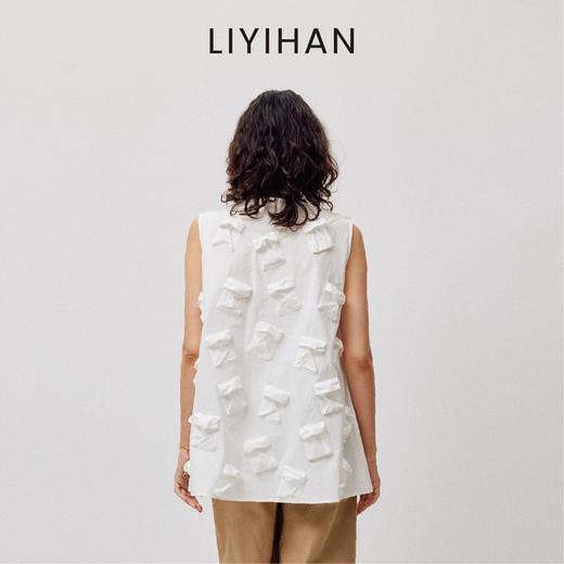 LIYIHAN清月鹊  高密长绒棉设计感多口袋廓形上衣立体层次感 商品图3