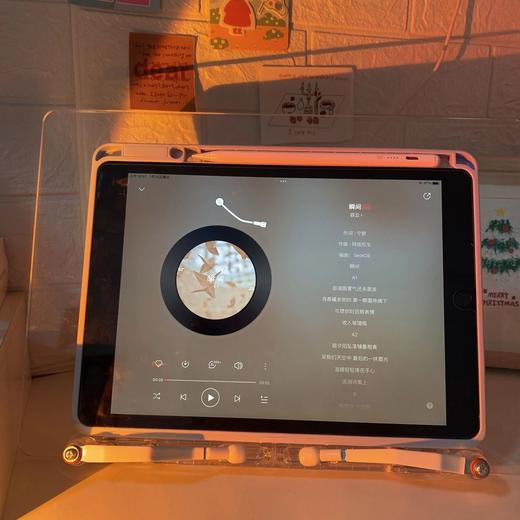 【角度自由调节，双转轴设计！】可升降阅读架亚克力读书架 韩版ins伸缩透明电脑平板 iPad支架看书书架-QQ 商品图6