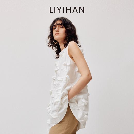 LIYIHAN清月鹊  高密长绒棉设计感多口袋廓形上衣立体层次感 商品图2