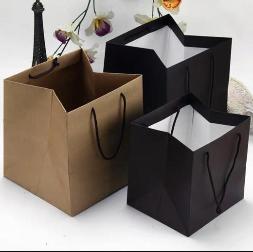 方形礼品袋超大号手提袋宽底袋子32×33×23.5cm（图案仅供参考，图案随机） 商品图0