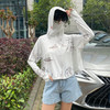 雀说夏季国风墨竹短款印花防晒衣冰丝连帽透气防晒服户外运动防晒外套ALF015 商品缩略图9