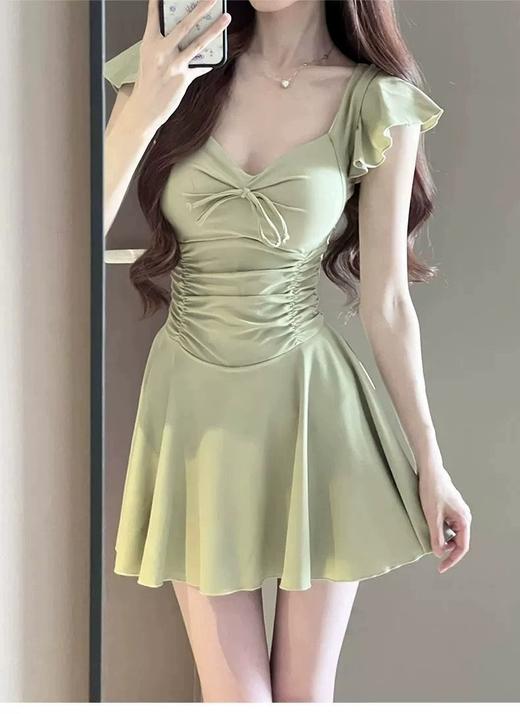 【裙式连体泳衣】新款连体温泉裙式泳衣女显瘦保守遮肚小胸聚拢度假泳装。ry 商品图5