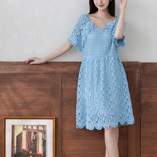 苏苏姐家连环连衣裙手工DIY编织钩针棉麻毛线团自制材料包 商品图1