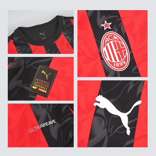 小李子PUMA彪马25-26赛季AC米兰主场球员版短袖比赛球衣779961 01 商品图3