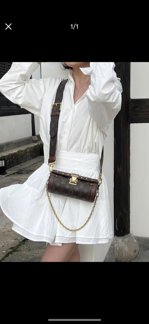 Lv 老花 papillon 巴比龙 圆筒包 商品图3