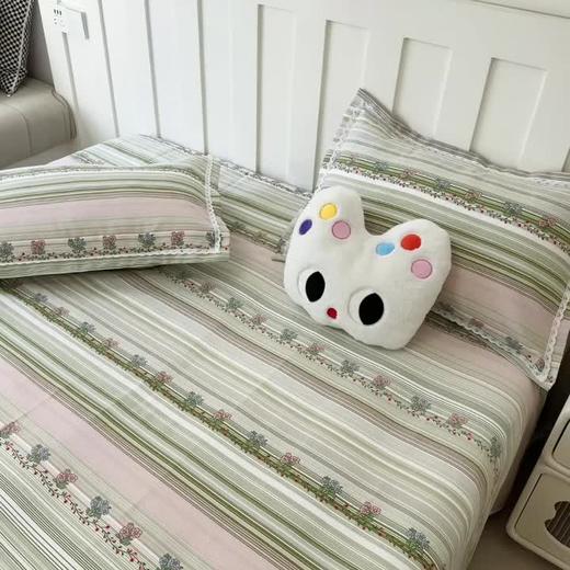 【59.9带走！】细纱粗布软凉席(花边款）老粗布三件套 商品图8