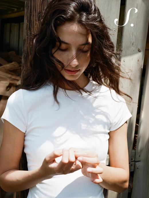 shyshystill/shy202502022/舒适棉质大弹力多件留基础款棉质短袖T恤 商品图3