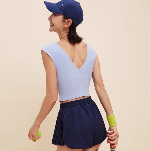跃牌【禅语梵心】V领显瘦运动短袖内衣女夏速干休闲t恤修身瑜伽服健身上衣WX5412 商品图1
