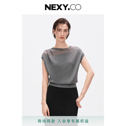 渠道货！2025年夏季新款圆领无袖法式气质针织衫上衣女高级感！ 商品图0