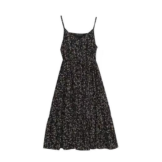 超值购【诗铭洛可】XCY805连衣裙碎花吊带大码显瘦中长裙C3-2/B16-1/B16-2 商品图3