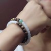 “清雅”和田白玉配翡翠珠子沉香手串 商品缩略图0