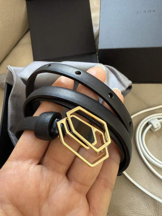 521-5 高端货 GIA意式 极简利落 宝石扣头 细窄款 皮带/ 女士腰带 商品图13