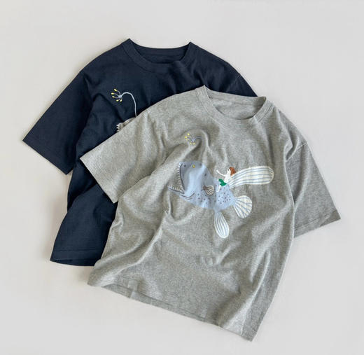 罗意威重工刺绣鲸鱼T恤  灰色。藏青色。自己备注号码颜色。 商品图1