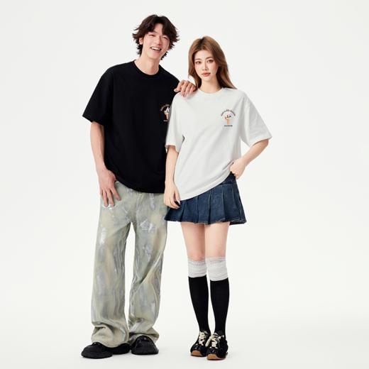 YKYB黄子韬短袖T恤全棉舒适透气耐穿萌宠冰淇淋时尚潮流热转印鲜艳上衣Y52NDT106 商品图2