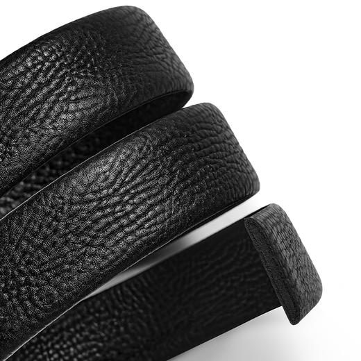 【婚礼季】柒牌皮带男士2025年新款拉丝自动扣头层牛皮真皮商务简约黑色腰带129P70090 商品图3