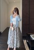 夏日浪漫印花裙飘逸大裙摆褶皱高腰显瘦半裙 商品缩略图2