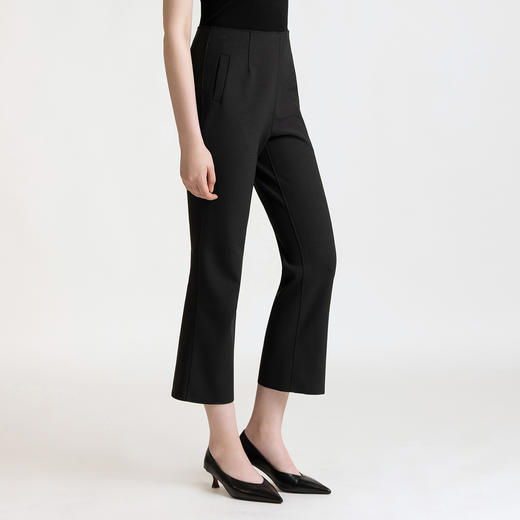 LIZZY 早秋 时尚气质百搭弹力腰洋气通勤高弹七分烟管裤7858 商品图1