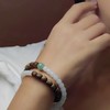 “清雅”和田白玉配翡翠珠子沉香手串 商品缩略图6