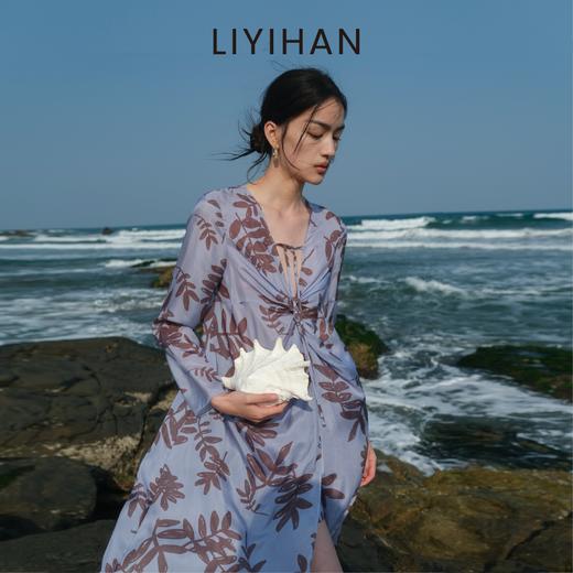 LIYIHAN花影  轻盈微弹桑蚕丝真丝印花连衣裙海边度假裙子时尚感 商品图2
