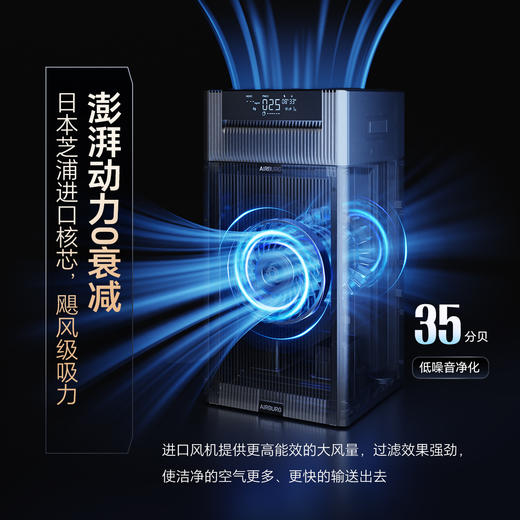 空气堡空气净化器除甲醛异味流感雾霾除菌除过敏认证家用大空间全效P5净化器 商品图5