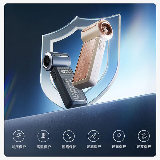 【小家电】卡蛙风宝手持小风扇迷你便携高速涡轮小风炮户外电风扇桌面充电无线款超长续航随身小型大风力电扇 HF 商品图5