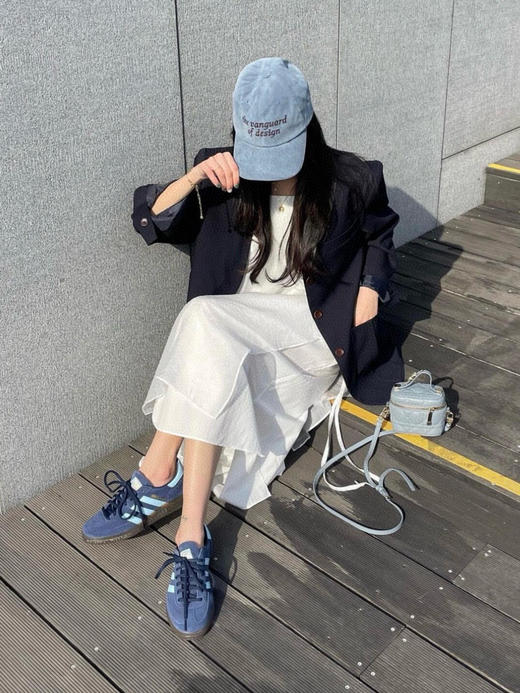 阿迪达斯 originals HANDBALL SPEUIAL 低帮 板鞋 男女同款 蓝棕（HY） 商品图1