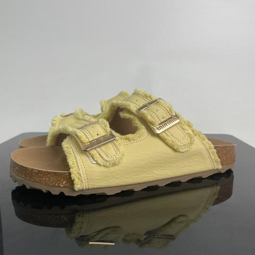 新款毛边皮带扣二字带休闲百搭博肯拖鞋A886 商品图4