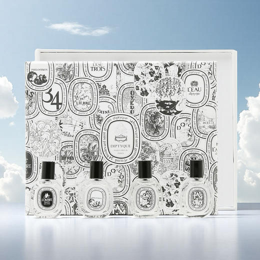 🧨春节不打烊🧨【全球购】Diptyque 蒂普提克 淡香水10ml*4 Q香礼盒四件套 檀道/杜桑/无花果/水中影 商品图1