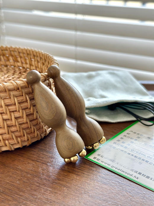 ✨3min深度疏通眼部🔥古法拨筋多用【南美檀木黄铜·小莲蓬拨筋棒】焕亮眼周👀紧致肌肤❗️ 商品图10