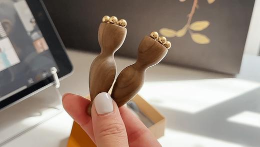 ✨3min深度疏通眼部🔥古法拨筋多用【南美檀木黄铜·小莲蓬拨筋棒】焕亮眼周👀紧致肌肤❗️ 商品图3