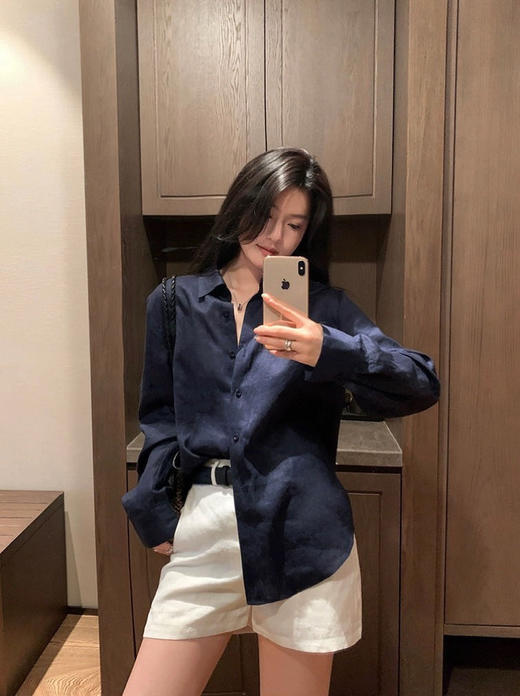 【苎麻100%衬衫】会呼吸的苎麻🍃夏日衬衫控之神!!湖蓝色+藏蓝色，让你在炎炎夏日中焕发出✨焕发出别样精彩~ 商品图10