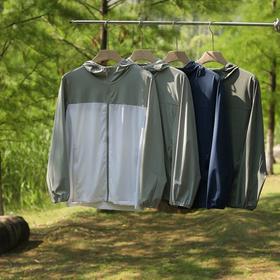 凉感冰丝速干透气连帽皮肤衣外套