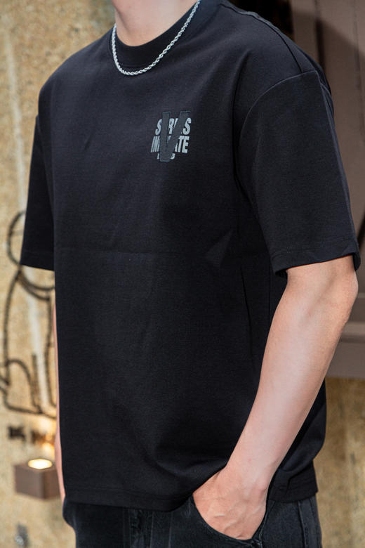 521112430拼接设计短袖T恤 商品图1