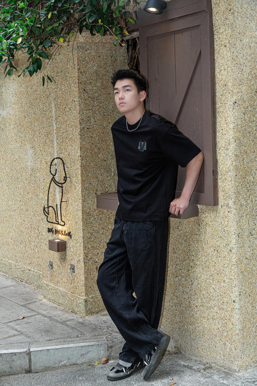 521112430拼接设计短袖T恤 商品图3