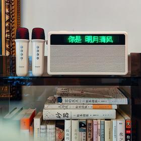 [屁侠推荐]华为合作代工厂 沃品便携K歌蓝牙音箱音响AP09 自带双麦克风 显示歌词