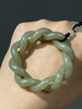 和田青黄玉镂雕绞绳麻花形环，顺丰包邮 商品缩略图1